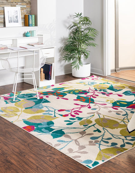 Oceanview Gardens Collection Area Rug -  Tidepool