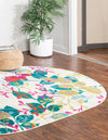 Oceanview Gardens Collection Area Rug -  Tidepool Oval Ivory  lifestyle 35