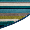 Oceanview Gardens Collection Area Rug -  Dune Round Teal  lifestyle 64