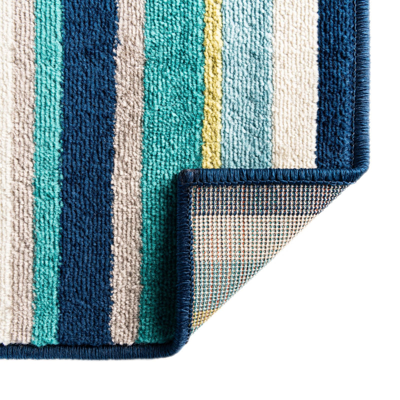 Oceanview Gardens Collection Area Rug -  Dune Runner Teal  lifestyle 75