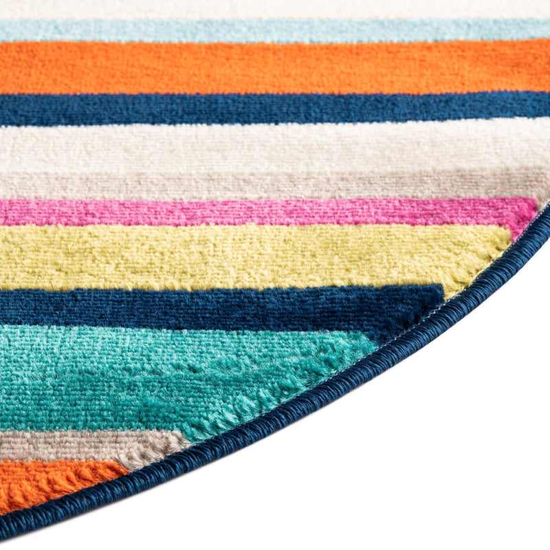 Oceanview Gardens Collection Area Rug -  Dune Round Multi  lifestyle 47