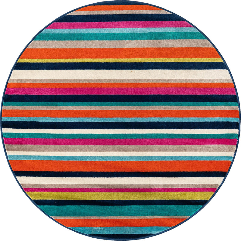 Oceanview Gardens Collection Area Rug -  Dune Round Multi  lifestyle 22