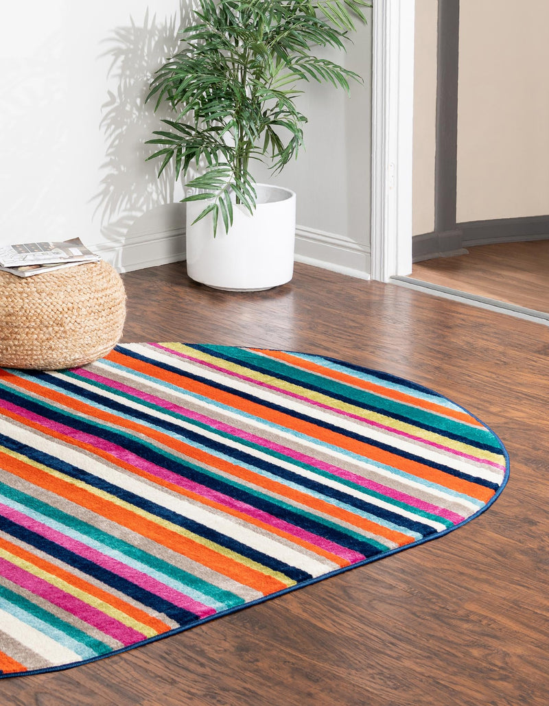 Oceanview Gardens Collection Area Rug -  Dune Oval Multi  lifestyle 39