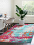 Oceanview Gardens Collection Area Rug -  Seabreeze