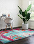 Oceanview Gardens Collection Area Rug -  Seabreeze