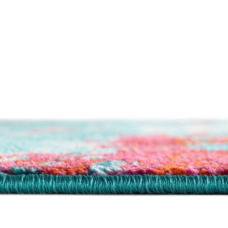 Oceanview Gardens Collection Area Rug -  Seabreeze Rectangle Turquoise  lifestyle 4