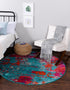 Oceanview Gardens Collection Area Rug -  Seabreeze