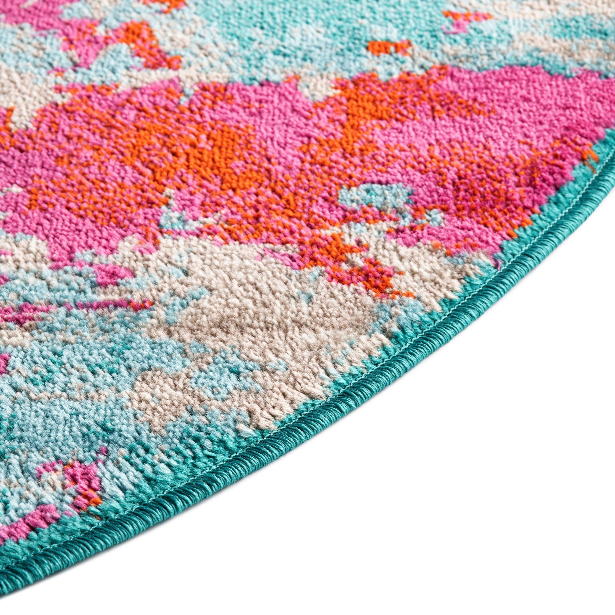 Oceanview Gardens Collection Area Rug -  Seabreeze