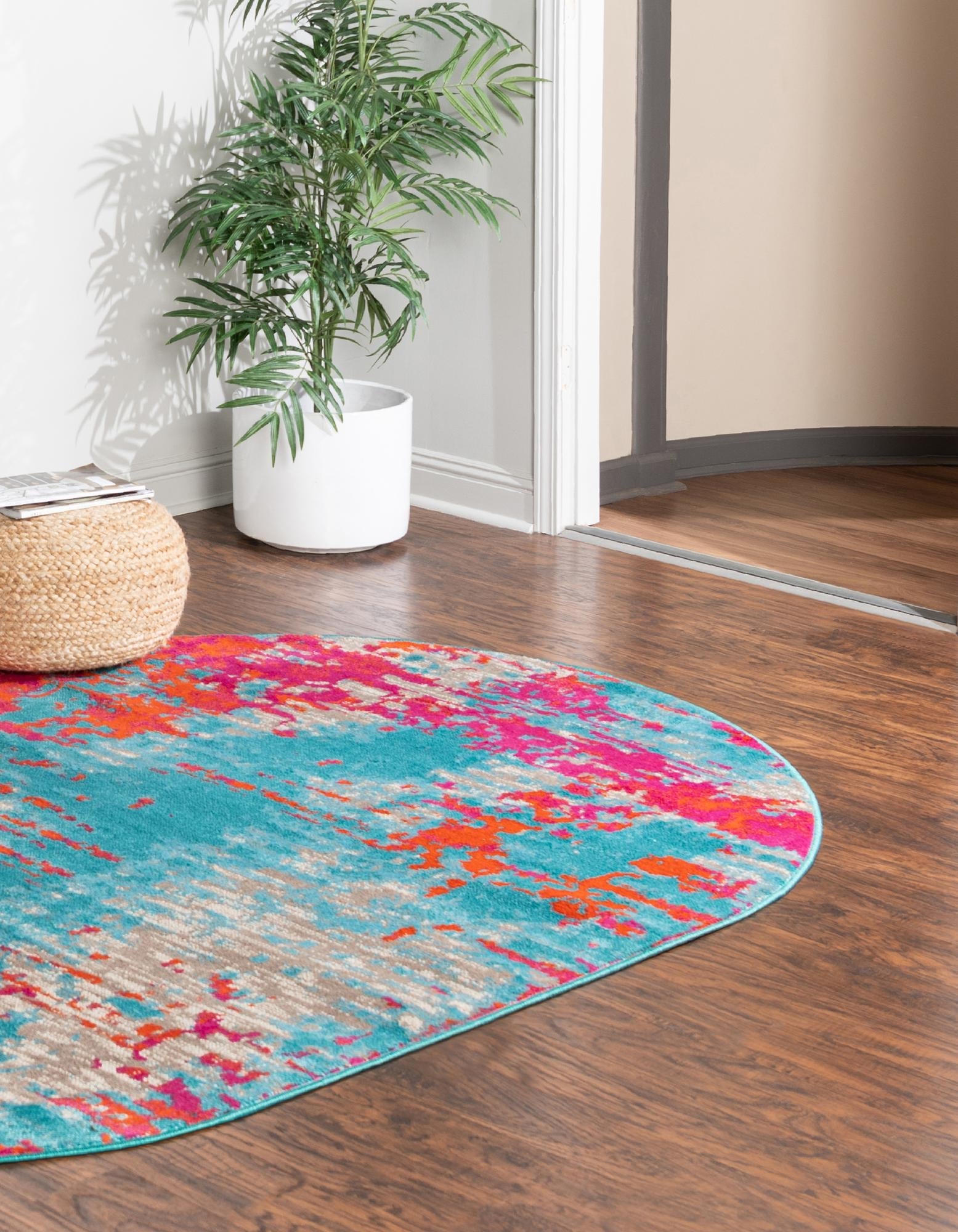 Oceanview Gardens Collection Area Rug -  Seabreeze