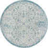 Tribal Terrace Treasures Collection Area Rug - Mayan Marina (Teal) Round Teal Main