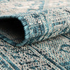 Tribal Terrace Treasures Collection Area Rug - Mayan Marina (Teal) Round Teal  lifestyle 4