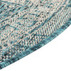 Tribal Terrace Treasures Collection Area Rug - Mayan Marina (Teal) Oval Teal  lifestyle 5