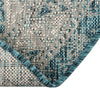 Tribal Terrace Treasures Collection Area Rug - Mayan Marina (Teal) Oval Teal  lifestyle 7