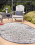 Tribal Terrace Treasures Collection Area Rug - Mayan Marina (Charcoal Gray)