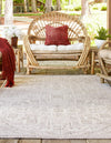 Tribal Terrace Treasures Collection Area Rug - Mayan Marina (Light Gray) Rectangle Light Gray  lifestyle 2