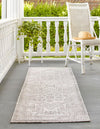 Tribal Terrace Treasures Collection Area Rug - Mayan Marina (Light Gray) Runner Light Gray  lifestyle 2