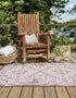 Tribal Terrace Treasures Collection Area Rug - Mayan Marina (Rust Red)