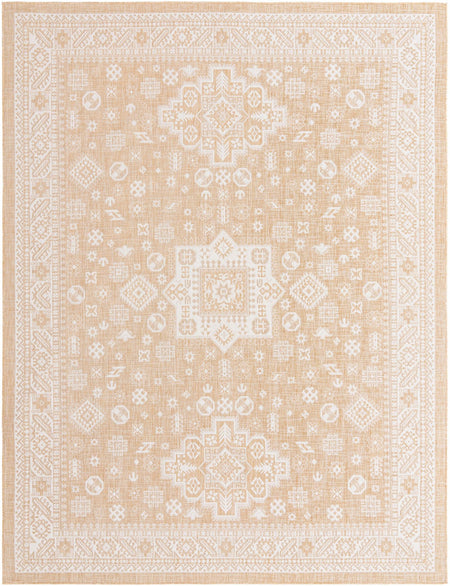 Tribal Terrace Treasures Collection Area Rug -  Incan Isle (Natural)