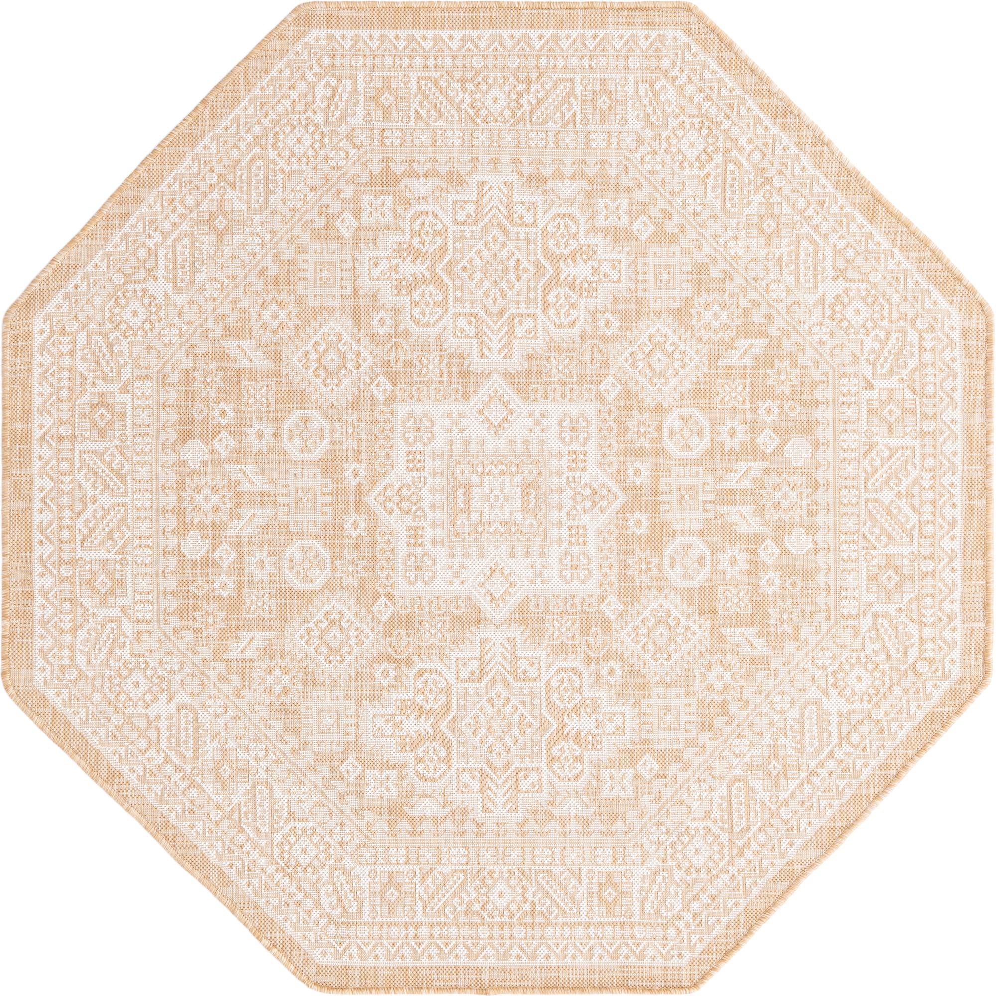 Tribal Terrace Treasures Collection Area Rug -  Incan Isle (Natural)