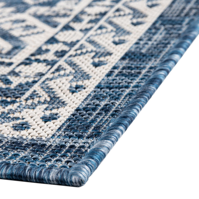 Tribal Terrace Treasures Collection Area Rug -  Incan Isle (Blue) Runner Blue  lifestyle 7