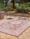 Tribal Terrace Treasures Collection Area Rug -  Incan Isle (Rust Red) Rectangle Rust Red  lifestyle 2