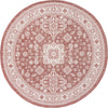 Tribal Terrace Treasures Collection Area Rug -  Incan Isle (Rust Red) Round Rust Red Main