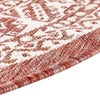 Tribal Terrace Treasures Collection Area Rug -  Incan Isle (Rust Red) Round Rust Red  lifestyle 7