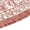 Tribal Terrace Treasures Collection Area Rug -  Incan Isle (Rust Red) Oval Rust Red  lifestyle 5