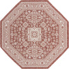 Tribal Terrace Treasures Collection Area Rug -  Incan Isle (Rust Red) Octagon Rust Red Main