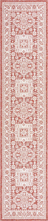 Tribal Terrace Treasures Collection Area Rug -  Incan Isle (Rust Red) Runner Rust Red Main