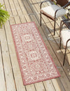 Tribal Terrace Treasures Collection Area Rug -  Incan Isle (Rust Red) Runner Rust Red  lifestyle 0