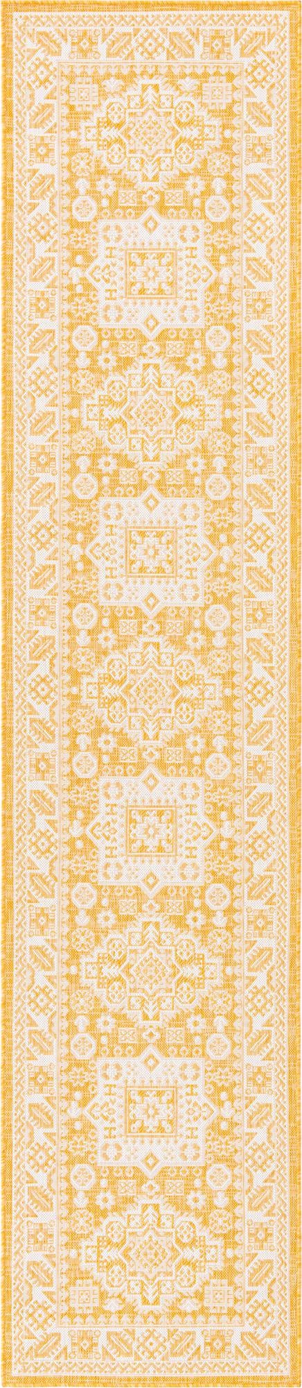 Tribal Terrace Treasures Collection Area Rug -  Incan Isle (Yellow)