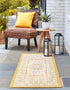 Tribal Terrace Treasures Collection Area Rug -  Incan Isle (Yellow)