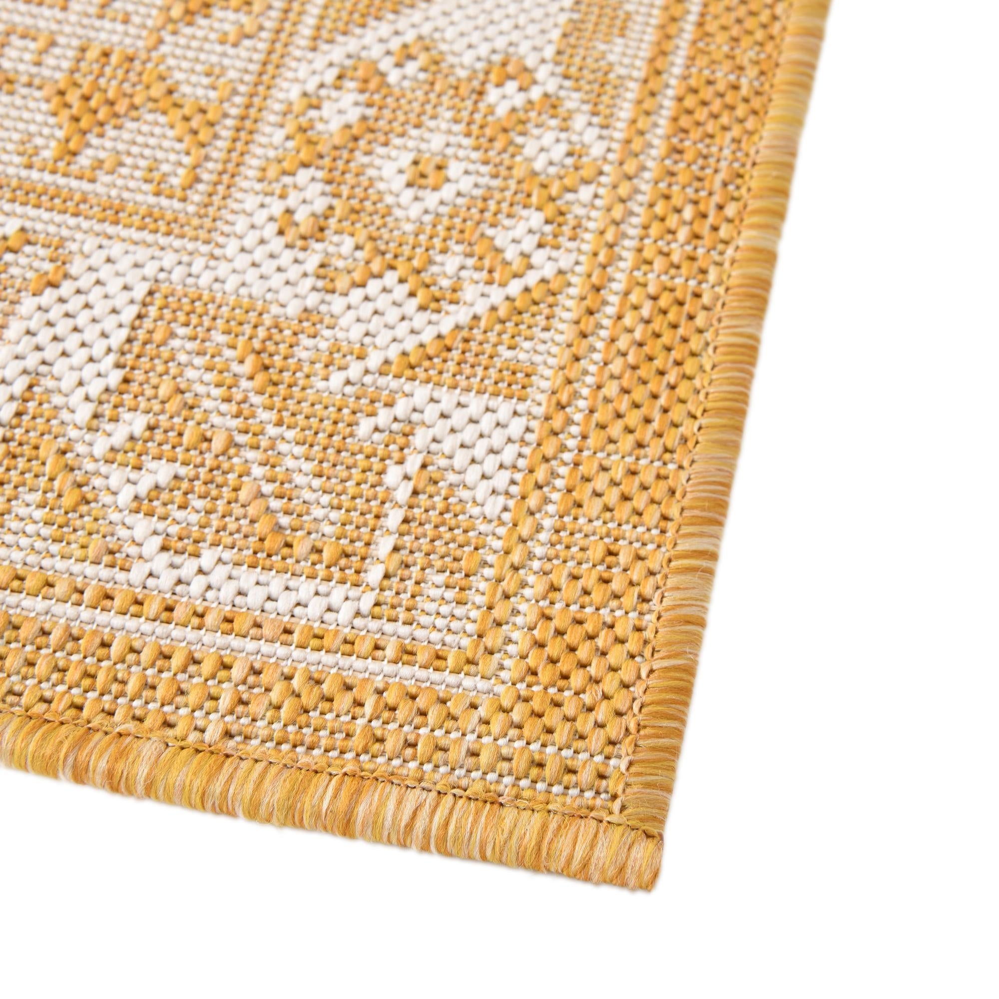 Tribal Terrace Treasures Collection Area Rug -  Incan Isle (Yellow)