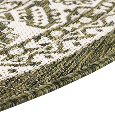 Tribal Terrace Treasures Collection Area Rug -  Incan Isle (Green)