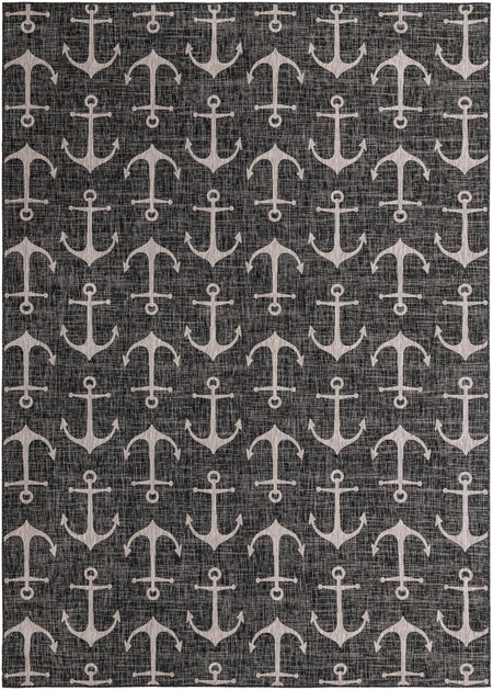 Seaside Haven Rugs Collection Area Rug - Sapphire (Charcoal)