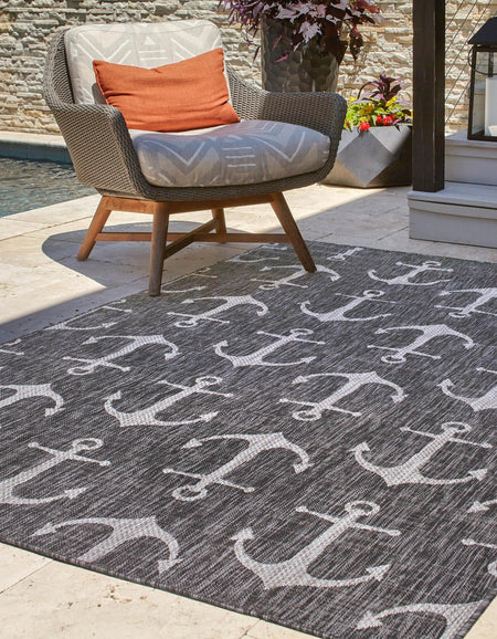 Seaside Haven Rugs Collection Area Rug - Sapphire (Charcoal)