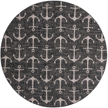 Seaside Haven Rugs Collection Area Rug - Sapphire (Charcoal)