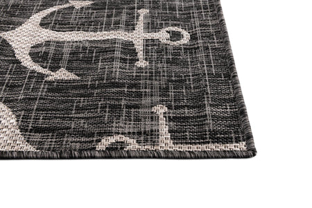 Seaside Haven Rugs Collection Area Rug - Sapphire (Charcoal)