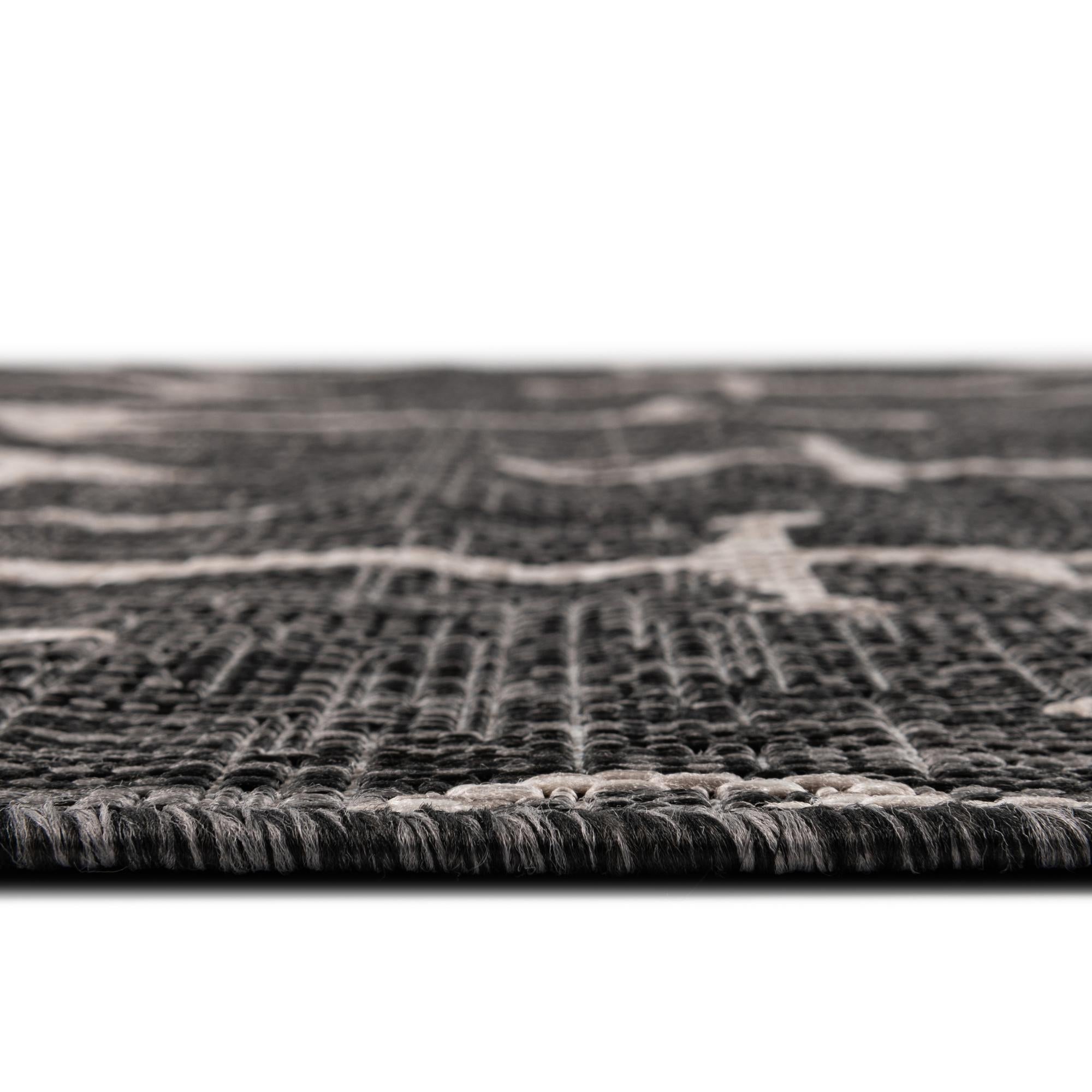 Seaside Haven Rugs Collection Area Rug - Sapphire (Charcoal)