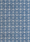 Seaside Haven Rugs Collection Area Rug - Sapphire (Blue) Rectangle Blue Main