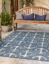 Seaside Haven Rugs Collection Area Rug - Sapphire (Blue) Rectangle Blue  lifestyle 3