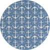 Seaside Haven Rugs Collection Area Rug - Sapphire (Blue) Round Blue Main