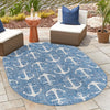 Seaside Haven Rugs Collection Area Rug - Sapphire (Blue) Oval Blue  lifestyle 13