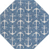 Seaside Haven Rugs Collection Area Rug - Sapphire (Blue) Octagon Blue Main