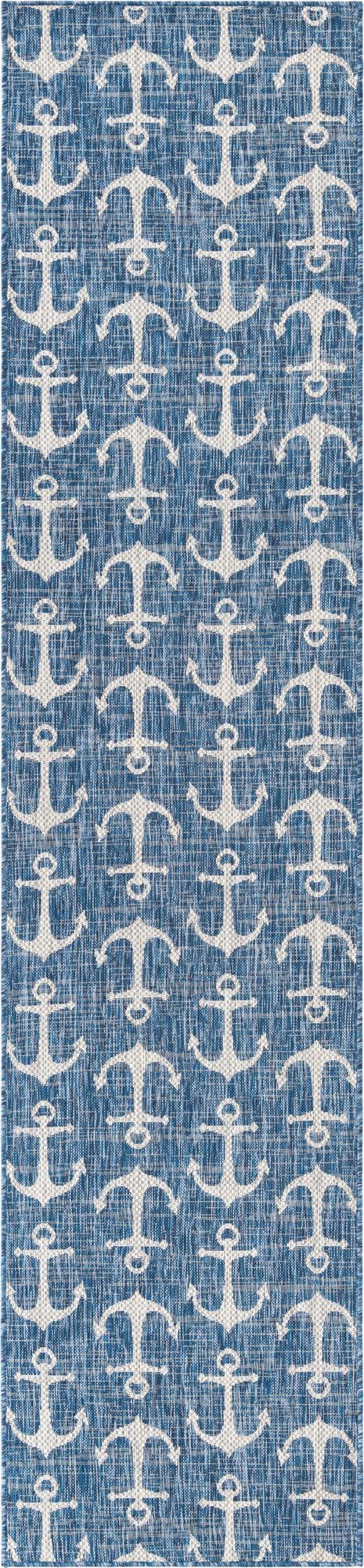 Seaside Haven Rugs Collection Area Rug - Sapphire (Blue) Runner Blue Main