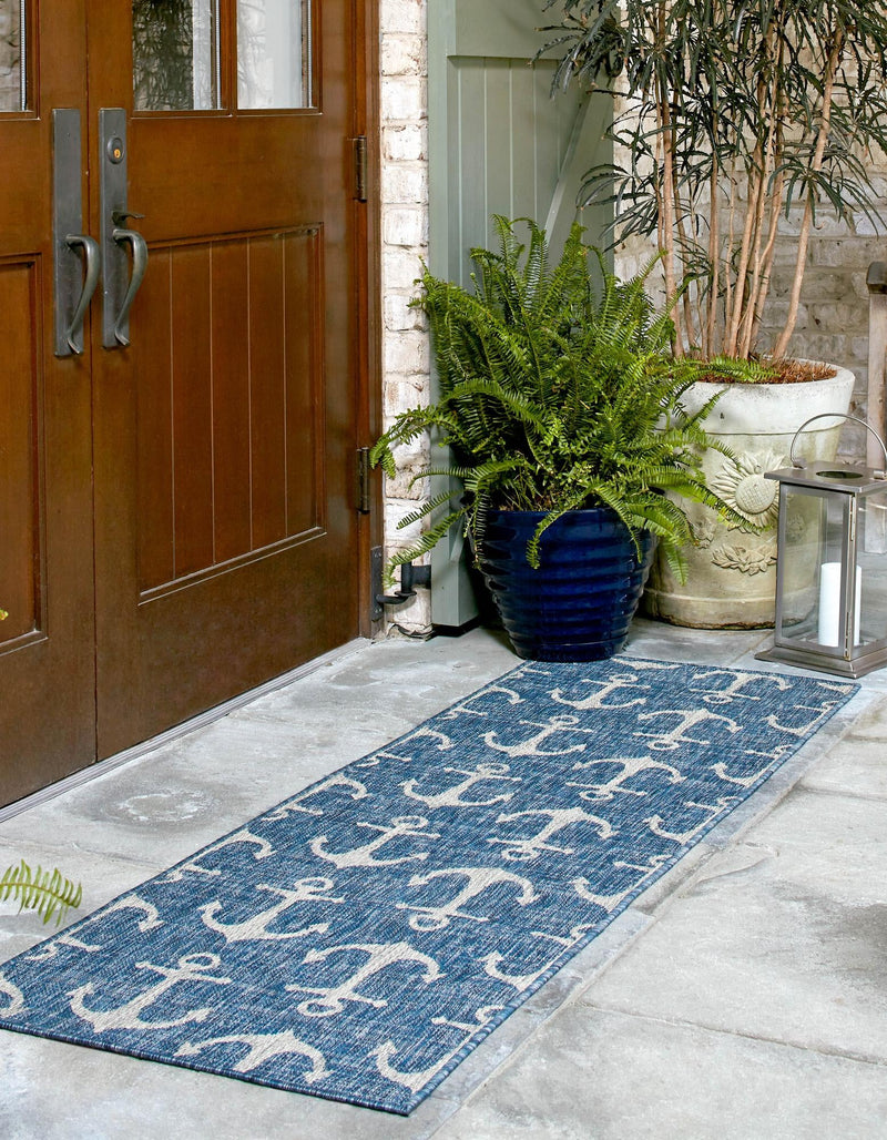 Seaside Haven Rugs Collection Area Rug - Sapphire (Blue) Runner Blue  lifestyle 2