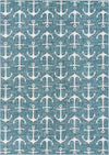 Seaside Haven Rugs Collection Area Rug - Sapphire (Teal) Rectangle Teal  lifestyle 2