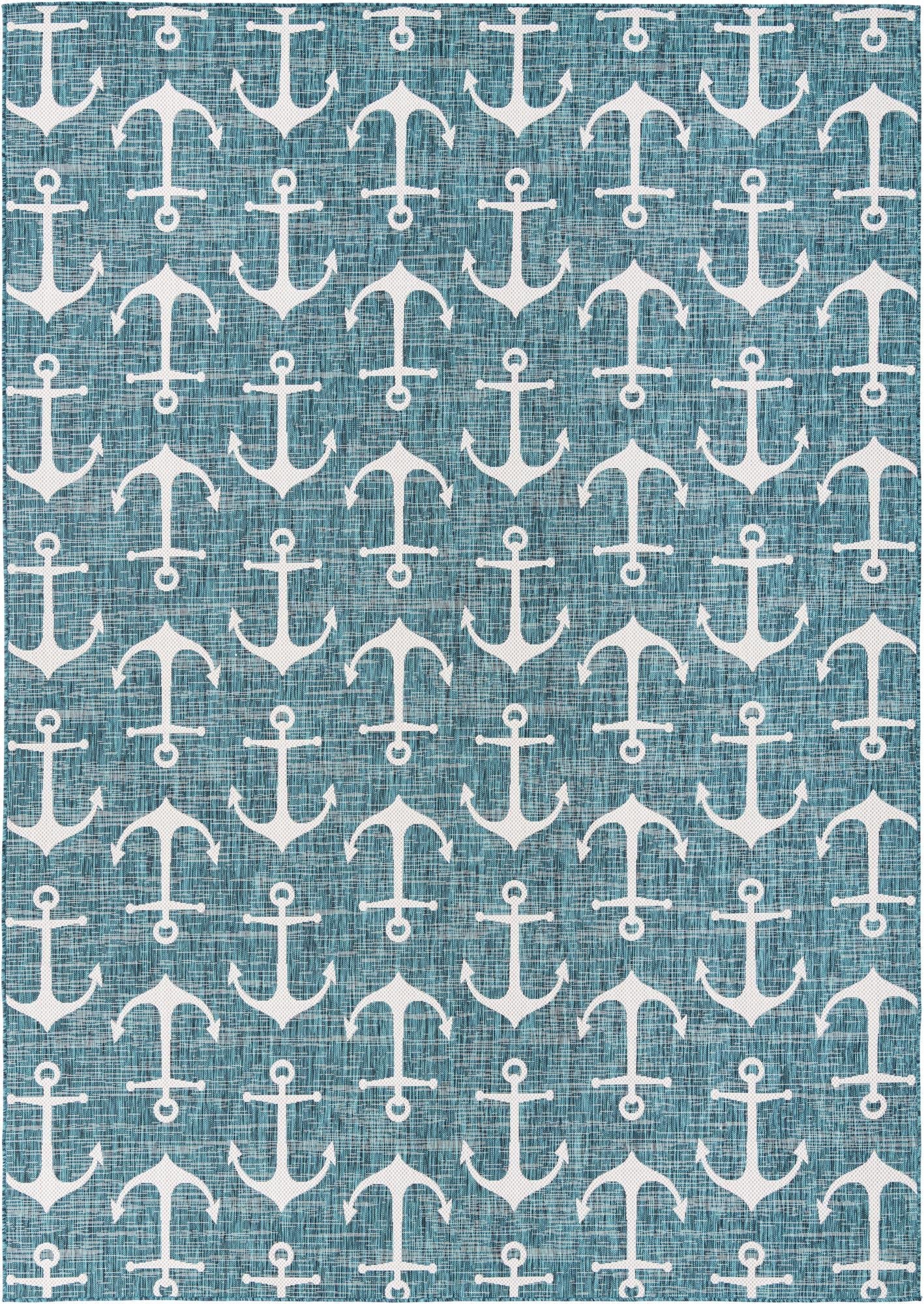 Seaside Haven Rugs Collection Area Rug - Sapphire (Teal)