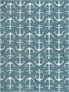 Seaside Haven Rugs Collection Area Rug - Sapphire (Teal) Rectangle Teal Main